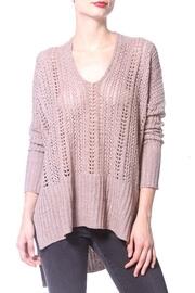 High Low Pointelle Top