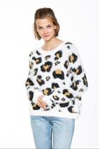  Long-sleeve Leopard Sweater