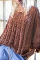  Oversized Cable Sweater