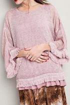  Fringe Double-layered Sweater