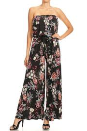  Strapless Jumpsuit W Rope Belt