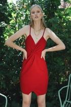  Knotted Red Dress