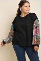  Paisley Sleeve Top