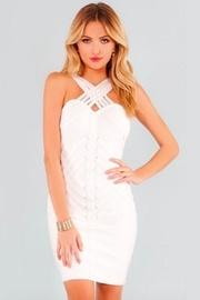  It's-party-time White Bandage-dress