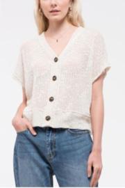  Short Sleeve Top With Button Front