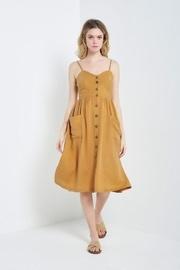  Mustard Linen Dress