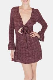  Tie-front Print Dress