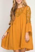  Caramel Swing Dress
