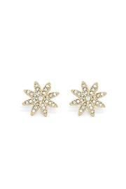  Crystal Flower Studs