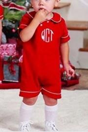  Red Corduroy Romper