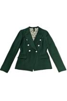  Green Double Breasted Blazer