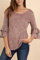  Mauve Mineralwashed Top