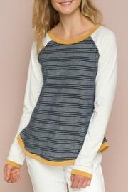  Contrasting Striped Raglan