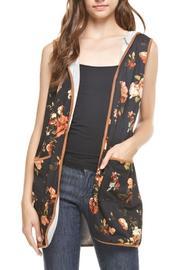  Floral Hoodie Vest
