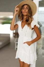  All-white Mini Dress