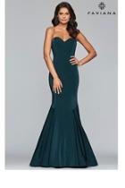  Strapless Evergreen Gown