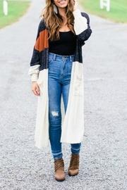  Color-block Maxi Cardigan