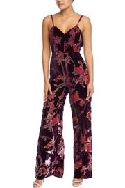  Burnout-velvet Floral Jumpsuit