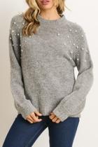  Pearl Embelished Sweater