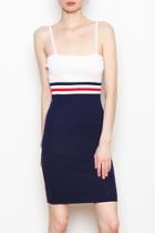  Strappy Striped Mini Dress