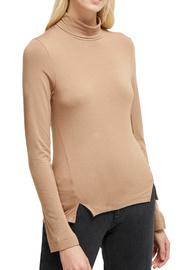 Long Sleeve Jersey Roll Neck Top