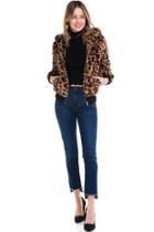  Leopard Faux-fur Jacket