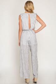  Striped Wide Leg Jumpsuit