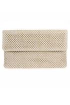  Straw Foldover Clutch