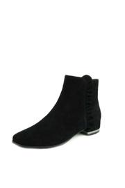  Black Ruffle Bootie