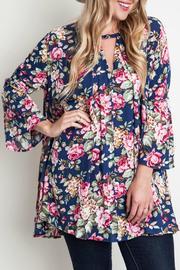  Floral Trapeze Blouse