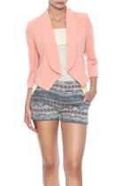  Cropped Lapel Blazer