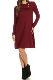  Button Trim Dress