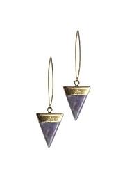  Amethyst Triangle Earrings