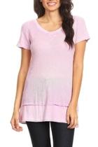  Lavender Thermal-knit Tee