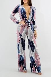  Deep V-neck Jumpsuit