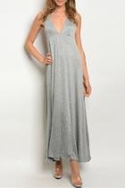  Gray Maxi Dress