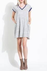  Chambray Trim Dress