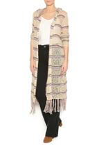  Striped Knit Cardigan