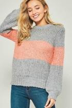  Block Knit Sweater