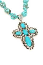  Turquoise Cross Necklace Set