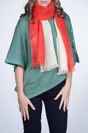  Linen Scarf Red