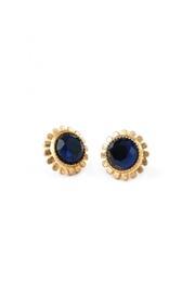  Navy Sunflower Studs