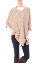  Cashmere Cable-knit Poncho