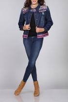  Floral Sequined Jean-jacket