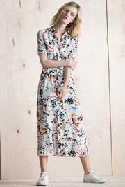  Long Button Front Shirt Dress