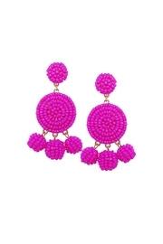  Beaded Magenta Earrings