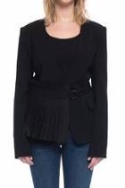  Pleated Belt Blazer