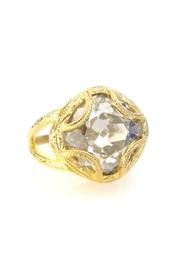  Swarovski Cushion Cut Adj. Ring