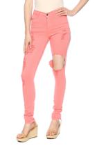  Coral Rip Out Jeans