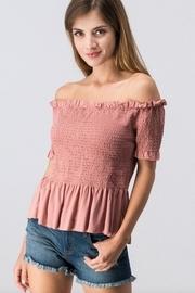  Off-shoulder Smock Top